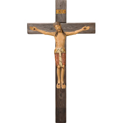 Cristo Románico en cruz Madera vieja